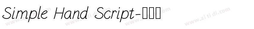 Simple Hand Script字体转换 Simple Hand Script字体转换